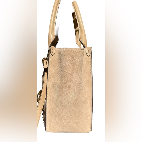 MICHAEL KORS Kris Medium Leather Satchel purse handbag TAN BROWN - Picture 11 of 11